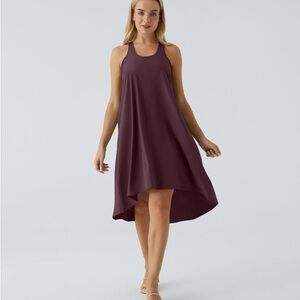 HALARA High Low Sleeveless Dress in Deep Purple